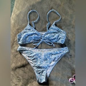 Women’s SHEIN blue floral bikini